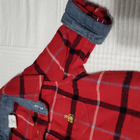 Gap Baby Plaid Flannel Shirt 3-6m - Picture 3 of 3